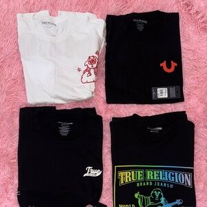 4 brand new True Religion tshirts Men Sz: lrg and XL